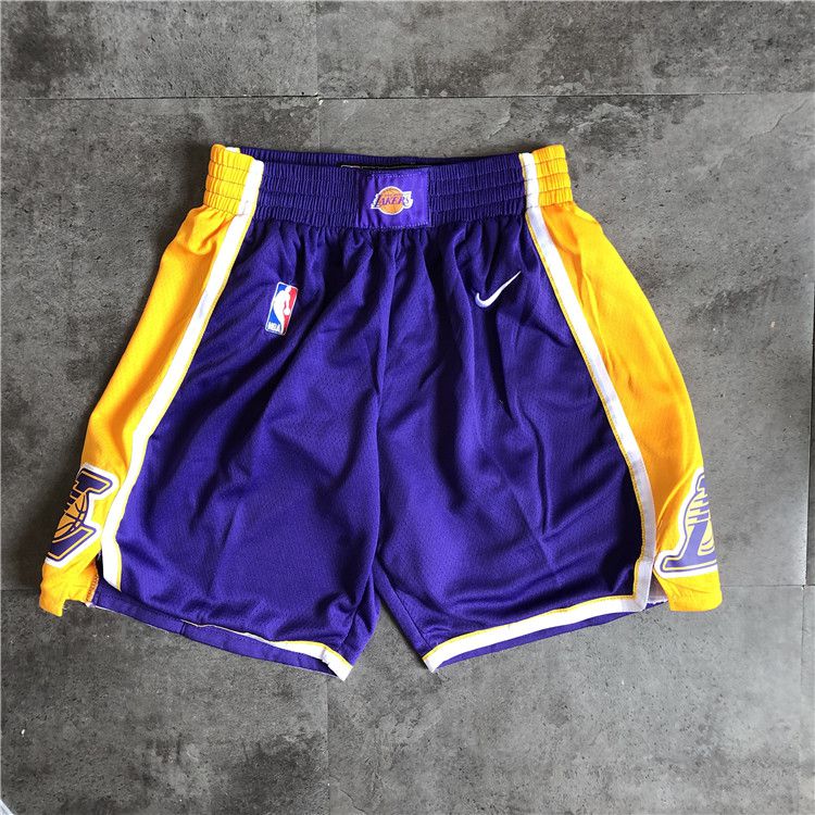 Men NBA Los Angeles Lakers Purple Nike Shorts 0416->los angeles lakers->NBA Jersey